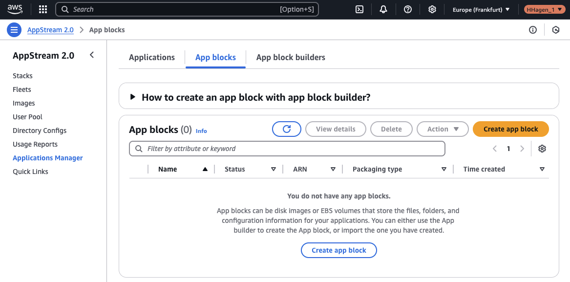 AppStream App Block
