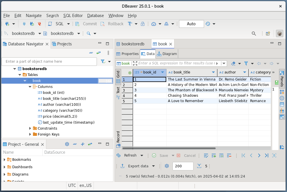 AppStream DBeaver RDS Check Records
