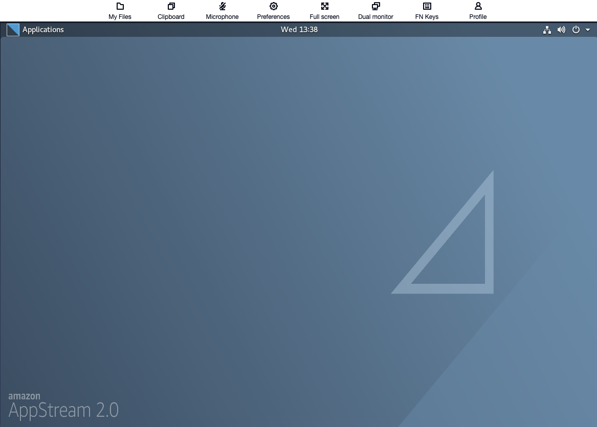 AppStream Image Builder Desktop