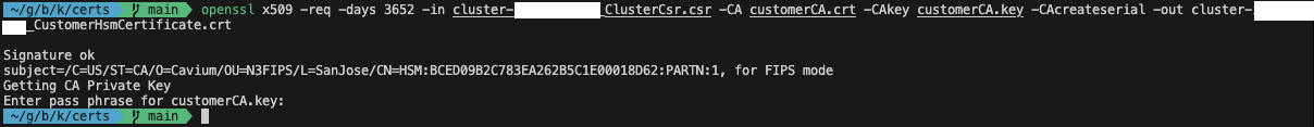 Sign Cluster CSR
