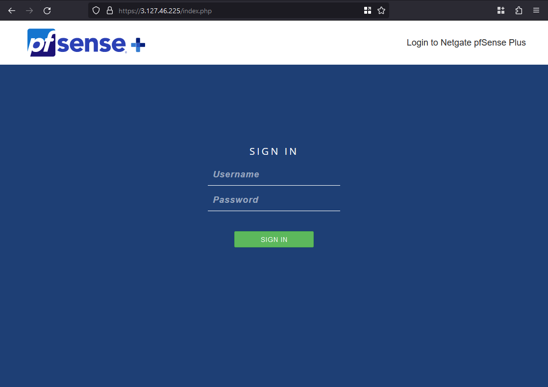 pfSense Login